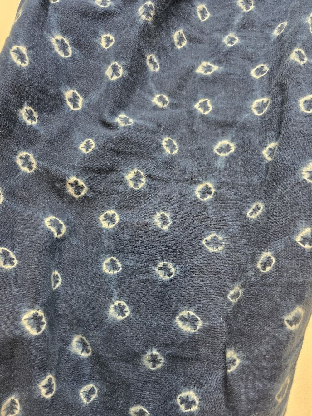 Indigo Tie Dye Cotton Pants Yoga Lagenlook Hippie Natural